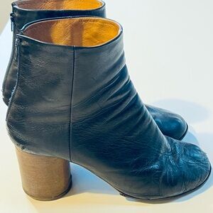 Maison Martin Margiela Black and Brown Heeled Boots